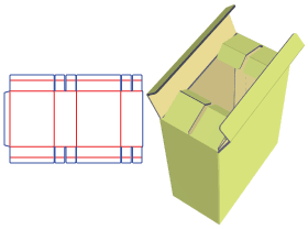 展示盒,带格卡,快递包装盒设计,包装纸箱,包装盒设计,包装结构设计