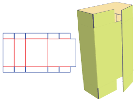 展示盒,0230箱型,包装箱设计,包装盒设计