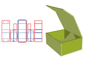 折叠式,书型精品盒,封面V槽成型