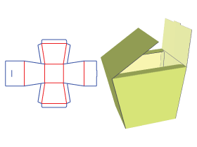 展示盒,锥形托盘盒,包装纸箱设计