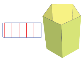 折卡,正五边形套盒,组合式纸盒